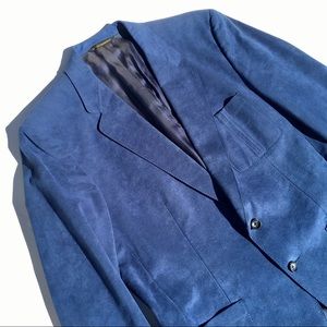 Brilliant Blue Suede Sport Coat